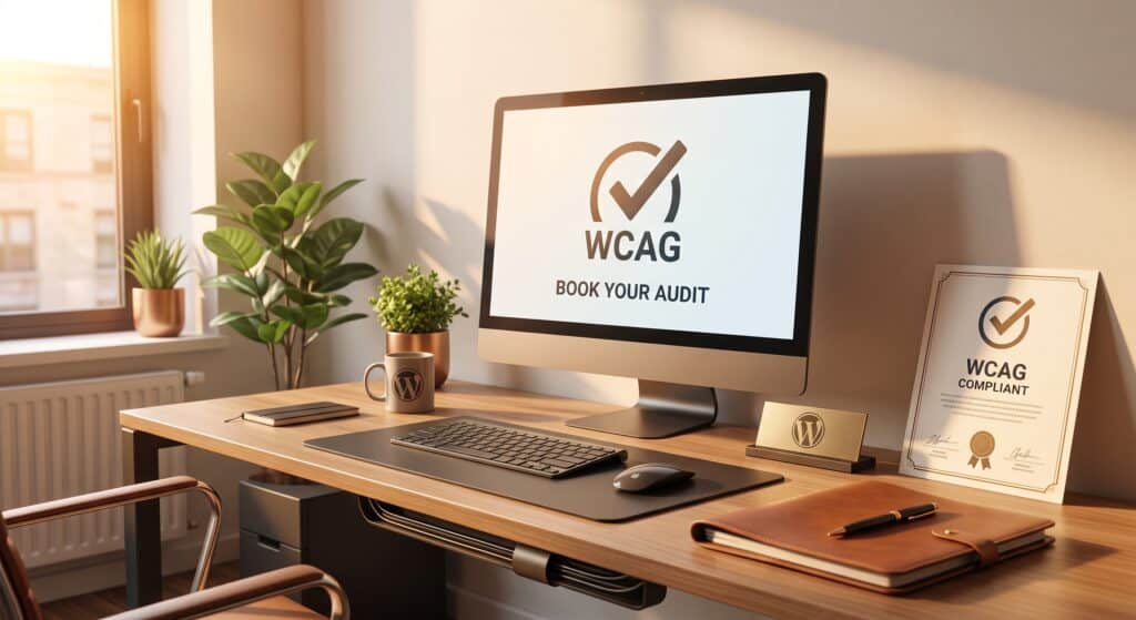Computer with WCAG Book your audit