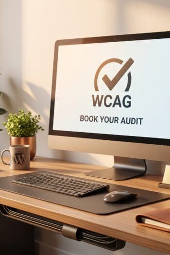 Computer with WCAG Book your audit